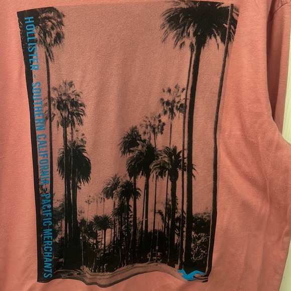 Rare Pink Hollister California Graphic Long Sleeve Shirt - Picture 3 of 5